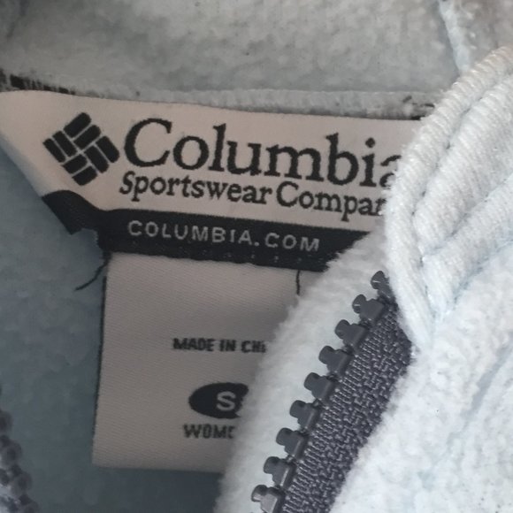 Columbia Full Zip Hooded Fleece Jacket Wmn S /Blue - Picture 5 of 12